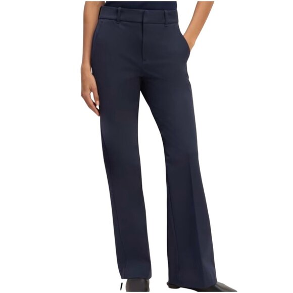 Everlane The Bi-Stretch Flare Pant Navy Blue Sz 4 Trouser Dress Pants Work - Picture 1 of 10